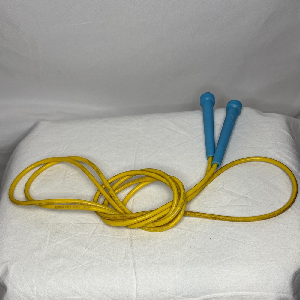 Yellow and Blue Jump Rope skipping exercise rope